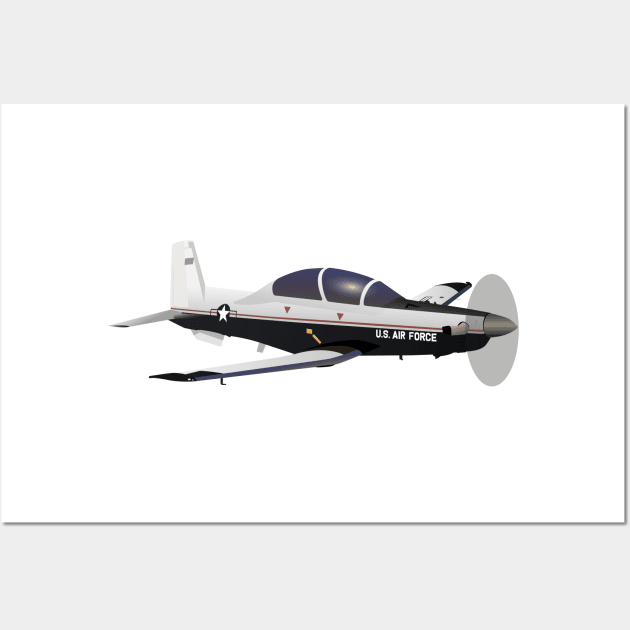 T-6 Texan II Trainer Aircraft Wall Art by NorseTech